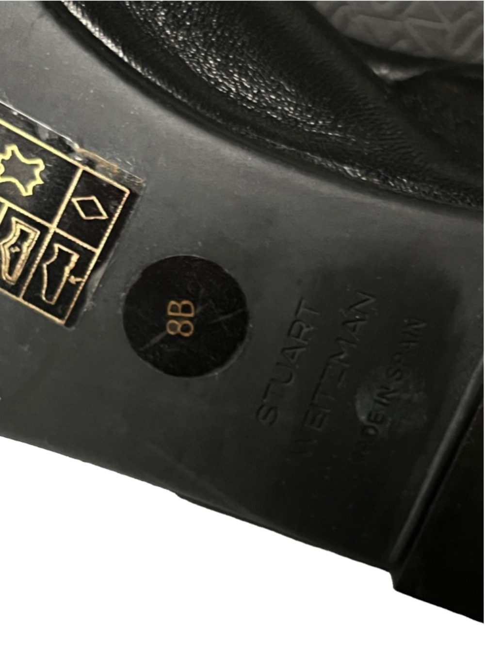 Stuart Weitzman Black Bardot Leather Ballet Flats Shoes Size 8 - Picture 11 of 11